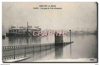 Paris - 12 - Inondations de Paris 1910 - Pont d'Austerlitz - CPA