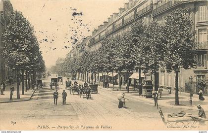 Dép 75 - Paris - Arrondissement 17 - Perspective de l'avenue de Villiers - état