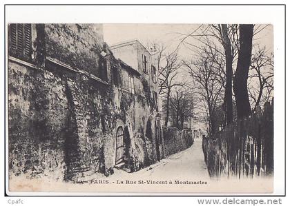 Paris 18° - La Rue Saint Vincent à Montmartre