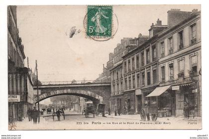 PARIS 19 - LA RUE ET LE PONT DE FLANDRE