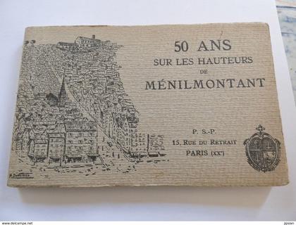 carnet de 19 cpa Paris -- 50 ans sur les hauteurs de Ménilmontant    AVR20-103