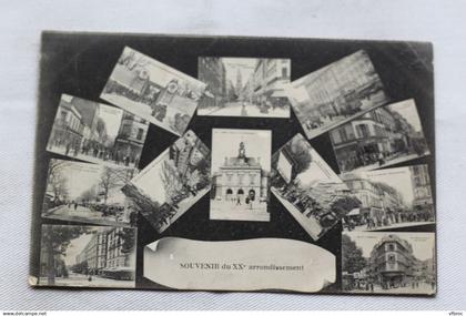 Cpa 1911, Paris 75, souvenir du XXe arrondissement, 20ème