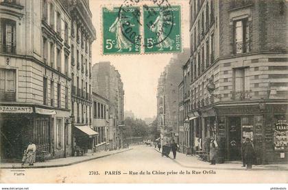 PARIS 20 arrondissement  rue de la Chine prise de la rue Orfila