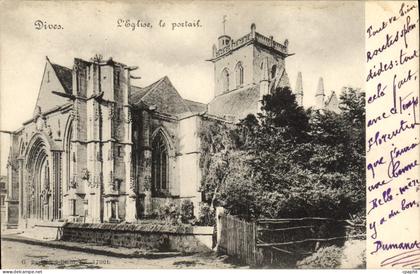 CPA Dives L'Eglise le portail