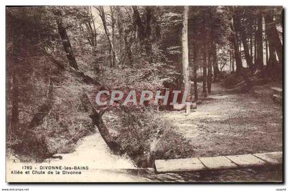 CPA Divonne Les Bains Allee et source de la Divonne