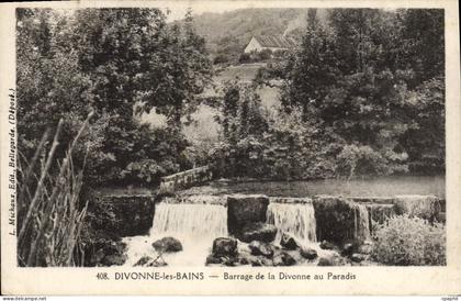 CPA Divonne les Bains Barrage de la Divonne au Paradis