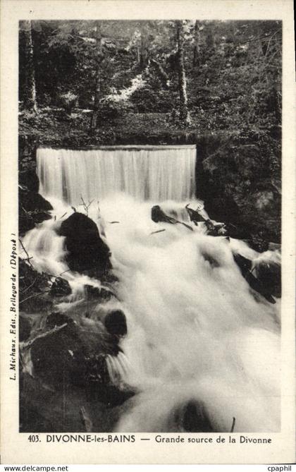 CPA Divonne les Bains Grande source de la Divonne