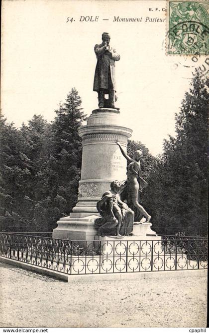 Dole - Statue Pasteur - CPA