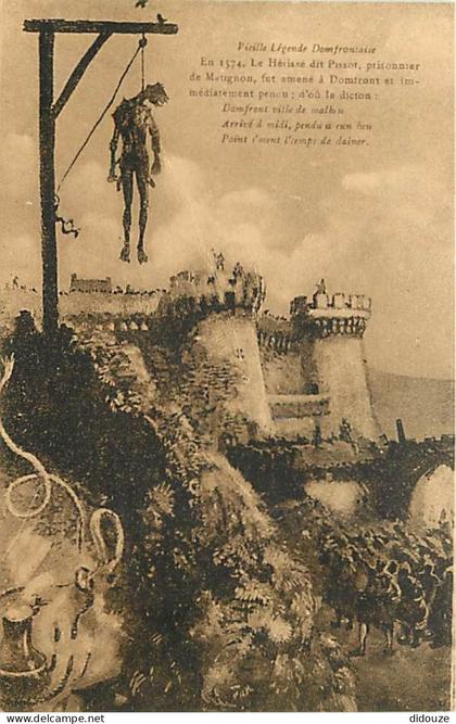 Carte Postale Ancienne - 61 - Domfront - Légende du pendu de Domfront - CPA - Voyagée en 1939 - Voir Scans Recto-Verso -