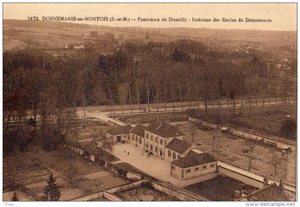 DONNEMARIE-EN-MONTOIS PANORAMA DE DONTILLY INTERIEUR DES ECOLES DE DONNEMARIE