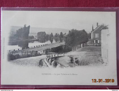 CPA - Dormans - Le quai Voltaire et la Marne