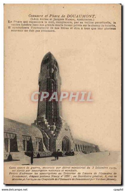 Ossuaire de Douaumont CPA Phare