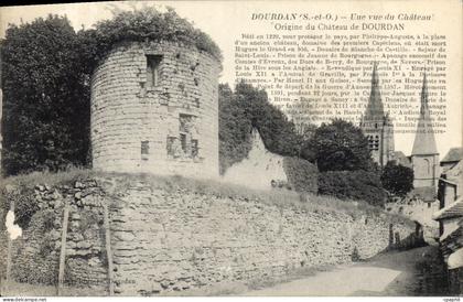 CPA Dourdan S et O Vue Une vue du Chateau Origine du Chateau de Dourdan