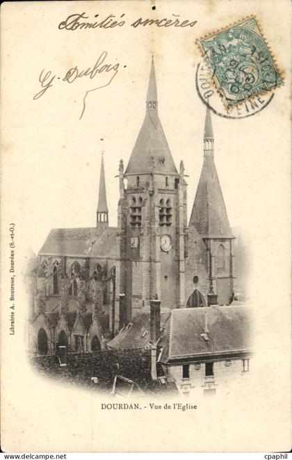 CPA Dourdan Vue de l'Eglise