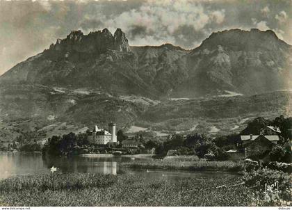 Carte Postale - 74 - Duingt - Les dents de Lanfon et le château de Duingt - Carte dentelée - CPSM grand format - Voir Sc