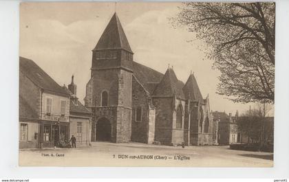 DUN SUR AURON - L'Eglise (cachet militaire au dos 1er REGIMENT D'INFANTERIE )