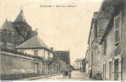 CPA Ecouche Rue Cour Bailleuil