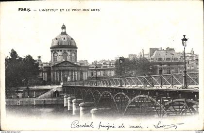 CPA Paris l'Institut et le Pont des Arts