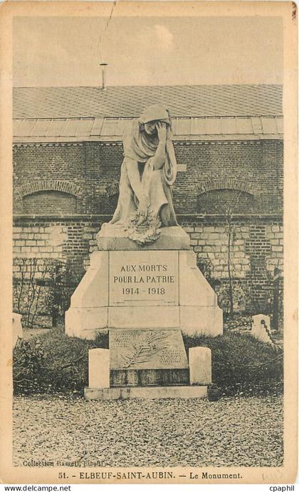 CPA Elbeuf Saint Aubin Le Monument