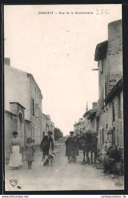 CPA Ennezat, Rue de la Gendarmerie