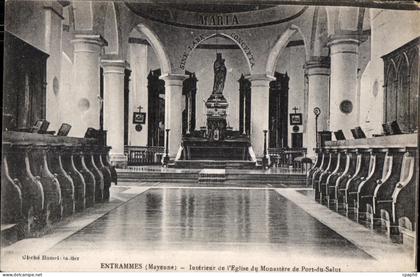 CPA Entrammes mayenne interieur de pglise du monastere de port du salut