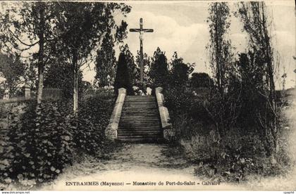 CPA Entrammes Monastere de Port du Salut Calvaire Christ
