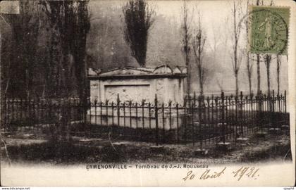 CPA Ermenonville Tombeau de JJ Rousseau