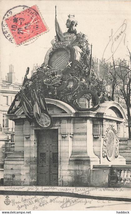 PARIS : STATUE DE STRASBOURG