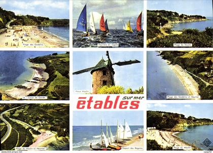 CPSM ETABLES-sur-MER plage régates moulin