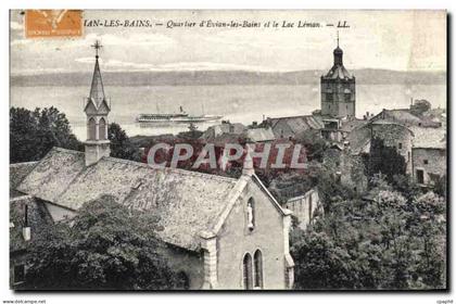 CPA Evian les Bains Quartier d'Evian les Bains et le Lac Leman