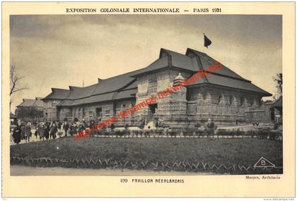 Pavillon Néerlandais - Exposition Coloniale Internationale Paris 1931