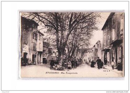 13 EYGUIERES Rue Trinquetaille, bien animée, Cycles Abeille, ed LA, 192?