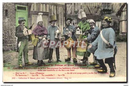 CPA Falaise La lanterne du gars de Falaise Folklore Costume