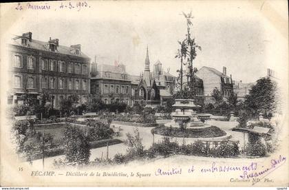 CPA Fecamp Distillerie de la Benedictine le Square