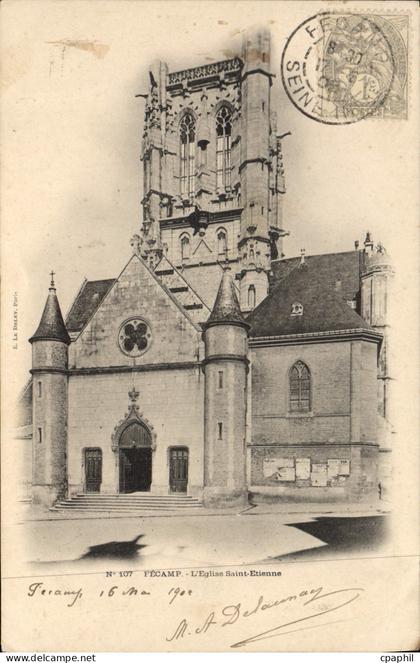 CPA Fecamp l'eglise Saint Etienne