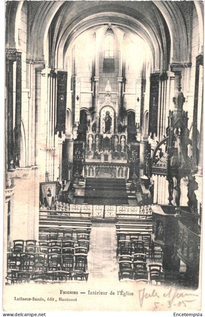 CPA Carte Postale France Feignies  Intérieur de l'église 1905   VM79444