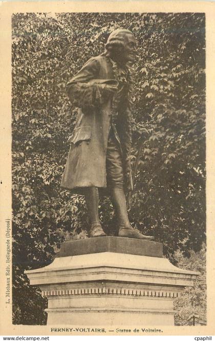 CPA Ferney Voltaire Statue de Voltaire