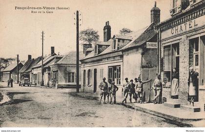 80 FEUQUIERES EN VIMEU #FG56807 RUE DE LA GARE CHARBONS CHATEL