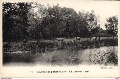 CPA Environs de Feurs Le Gour du Croel