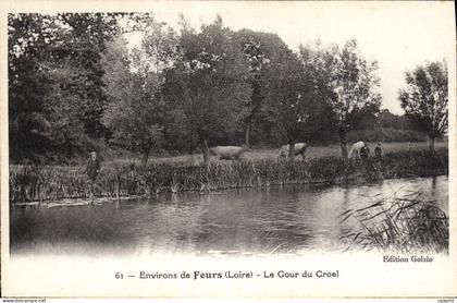 CPA Environs de Feurs Le Gour du Croel