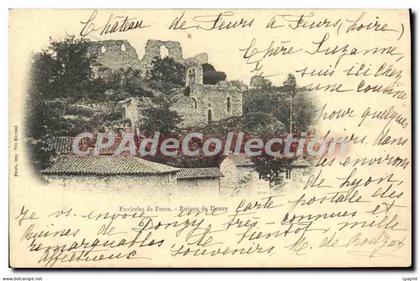 CPA Environs de Feurs Ruines de Donzy