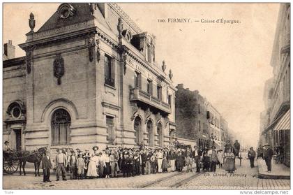 FIRMINY BELLE  ANIMATION DEVANT LA CAISSE D'EPARGNE