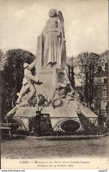 CPA Flers Monument Aux Morts