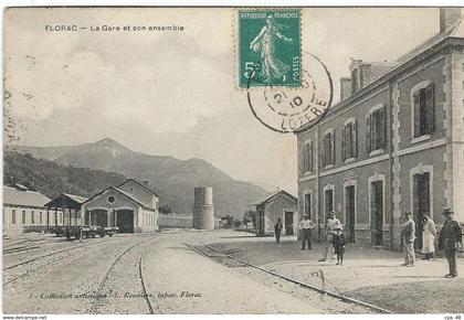 Lozère : Florac, La Gare et son Ensemble, Carte pas Courante...