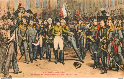 Carte Postale Ancienne - 77 - Fontainebleau - Palais de Fontainebleau - Les Adieux de Fontainebleau de Napoléon Bonapart