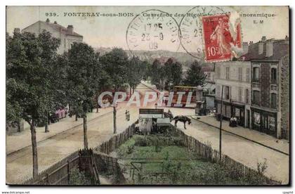 Fontenay sous Bois CPA Carrefour des Rigoles et vue panoramique