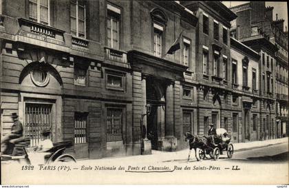 CPA Paris Ecole Nationale des Ponts et chaussees Rue des Saints Peres