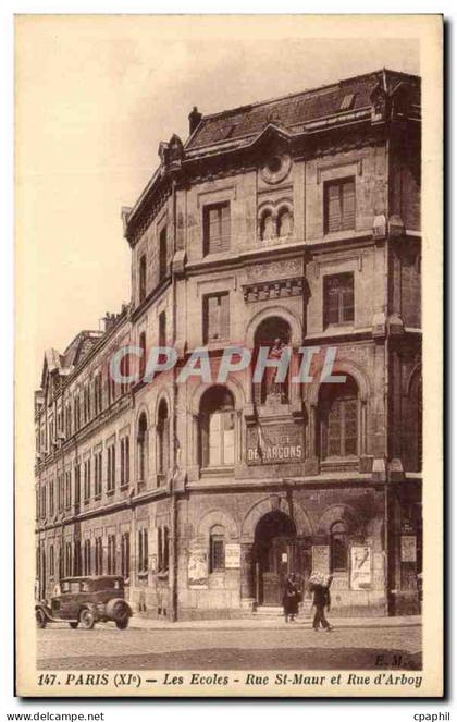 CPA Paris Les Ecoles Rue St Maur Et Rue d'Arboy