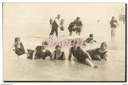 CARTE PHOTO Fort Mahon - L'Heure du bain - CPA