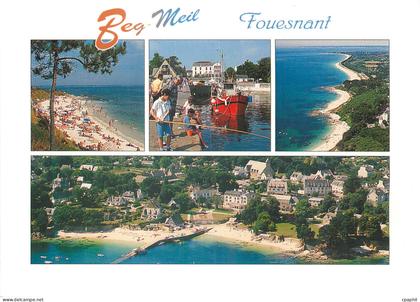 CPM Fouesnant Beg Meil Les plages et le port